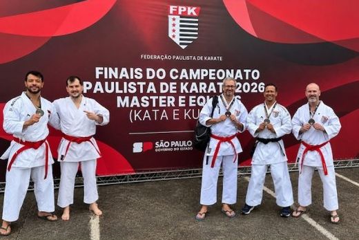 Em Santana do Parnaíba. Marco Aurélio Rodrigues, Paulo Calanca, Fábio Zanin, Marcelo Sobrinho e Rodrigo Mendonça