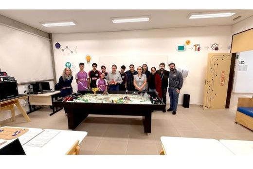 Visita. O encontro dos alunos com João Carlos Marchesan foi marcado pela criatividade, tecnologia e inspiração