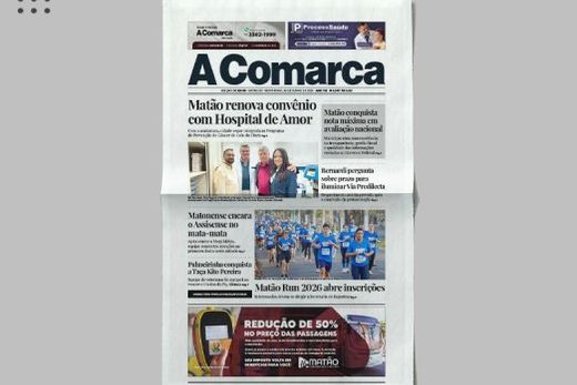 A Comarca. Entre os destaques: Matão renova convênio com Hospital do Amor