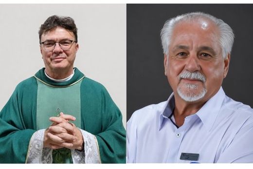 O padre João Innocêncio da Costa e João Arthur Cecchetto anunciam a tradicional Quermesse do Centro a partir de 11 de julho