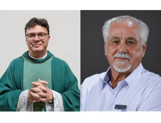 O padre João Innocêncio da Costa e João Arthur Cecchetto anunciam a tradicional Quermesse do Centro a partir de 11 de julho