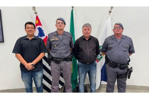 No Gabinete da Prefeitura. Reunião marcou a apresentação oficial do novo comandante à Administração Municipal