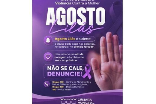 Câmara apoia a campanha Agosto Lilás
