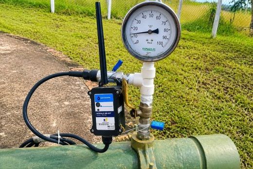 Sensor instalado na rede de abastecimento de Matão permite acompanhar os níveis de pressão da rede e assegurar o atendimento aos parâmetros técnicos estabelecidos para o abastecimento