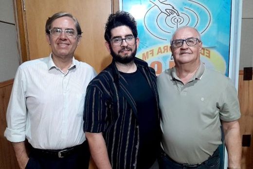 Rodnei Rodrigues, João Chiari e Dejair Montrezor. Rádio Educadora completará 25 anos no próximo dia 27