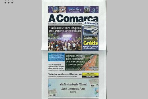 A Comarca. Entre os destaques: Matão comemora 128 anos com esporte, arte e cultura