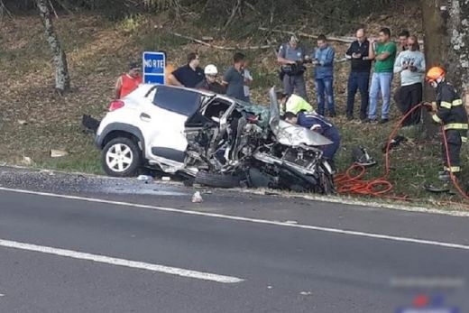 Grave acidente na rodovia deixa mulher ferida