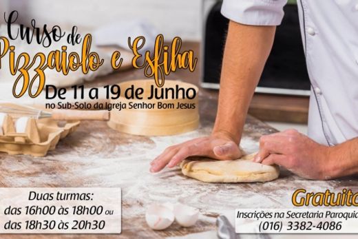 Curso de Pizzaiolo e Esfiha Gratuito