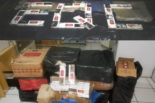Polícia faz apreensão de 225 pacotes de cigarros do Paraguai