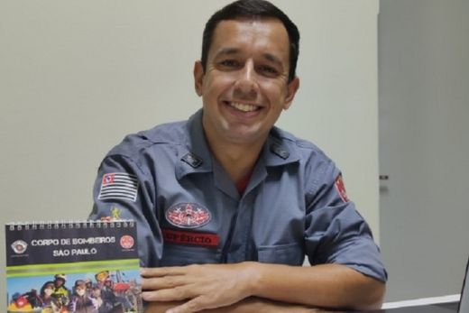 Sargento Lupércio comanda a Estação de Bombeiros de Matão