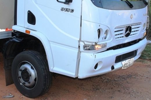 Vaca é atropelada por caminhão frigorífico