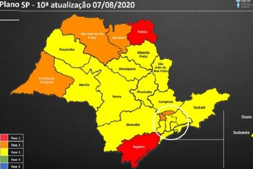 Nove regiões passam para a fase amarela de reabertura no estado