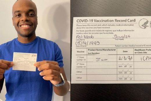 Brasileiro que já teve Covid é vacinado contra a doença nos EUA