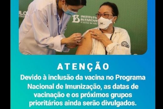 Covid: data para vacinação de idosos é suspensa no estado