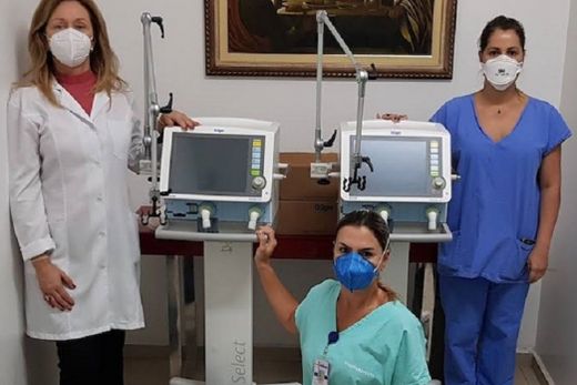 Hospital recebe dois ventiladores mecânicos de empresas locais