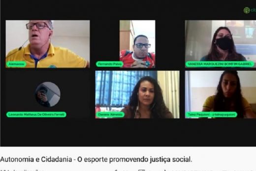 Online. O tema da palestra foi relacionado à autonomia e à cidadania através do esporte e como é trabalhado o dia a dia do atleta paraolímpico