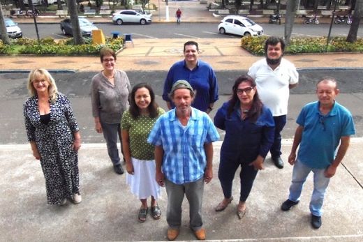 Oito dos 24 participantes. Jussara Ciofi, Maria Teresa Rossi, Nimuendaju Oliveira, Eduardo Waack, Cristiano Candido, Eliana Saraiva, Rogério Bordignon e Chico Silva