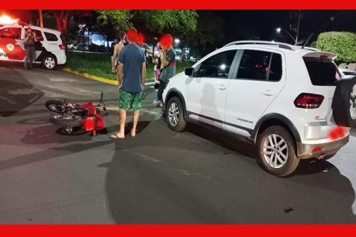 PM registra acidente com vítima no Residencial das Acácias