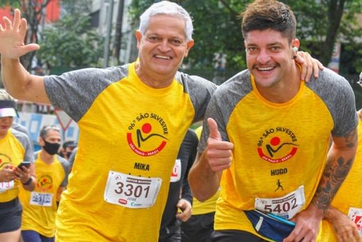 São Silvestre. Claudemir e Hugo durante a prova