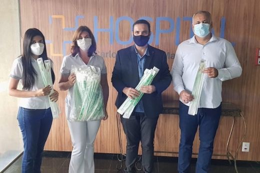 No Hospital. Natália Ferrari Vedroni, Ester Langhi, Júlio César e Alexandre Serafim