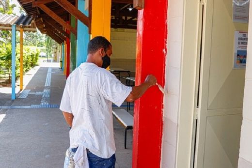 Reformas. Algumas obras já foram finalizadas e outras estão em andamento