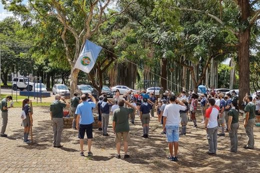 Grupo Escoteiro. Primeira ação do ano aconteceu nos arredores da sede temporária