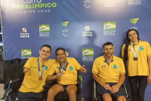 Victor, André. Miguel e Veronica. Equipe do Naap/Citrosuco/Sesi-Matão teve ótima performance no Campeonato Nacional Paralímpico, em São Paulo