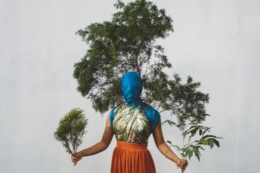 Vivência artística. A proposta é que os participantes possam criar uma coreografia, encontrando alianças possíveis entre as roupas, objetos e plantas