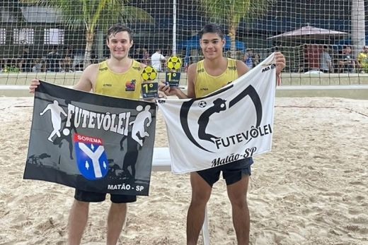 Leonardo (Sorema) e Vítor (AABB). Dupla conquistou o título do torneio interclubes