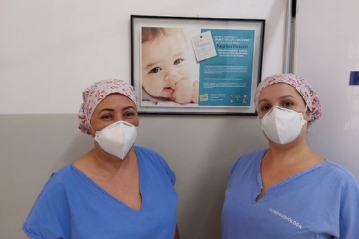Cleunice Calil e Thaís de Camargo. Técnica de enfermagem e fonoaudióloga incentivam a doação de leite humano