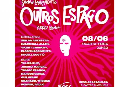 No Sesc Araraquara. Evento acontecerá na quarta-feira (8), às 20h30