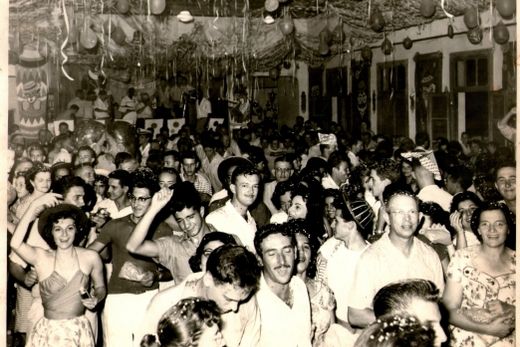 Baile de Carnaval no Gr~emio, década de 1950