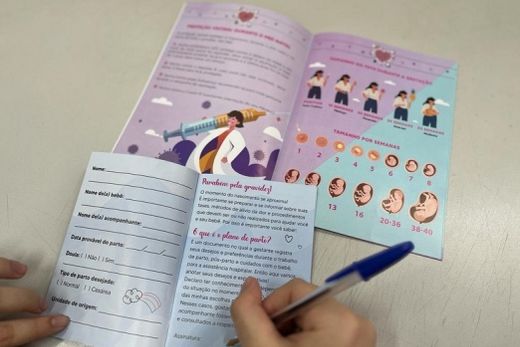 Cartilha da Gestante e Plano de Parto. Material foi desenvolvido por especialistas