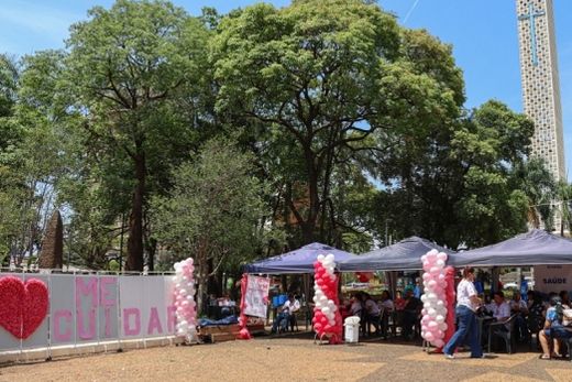 Encontro Rosa. Objetivo foi incentivar os cuidados com a saúde feminina