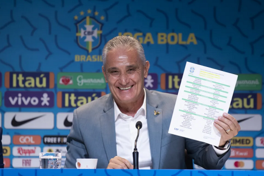 Seleção brasileira. Tite com a lista da convocação