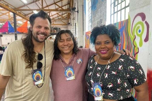No 14º FLIGSP. O diretor do Departamento de Cultura, Juliano Jacopini,  e a gerente de Formação Cultural, Simone Marcondes, estiveram no evento em Taubaté