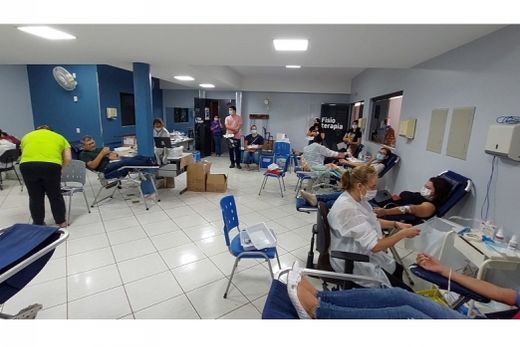 Na sede do HSAÚDE. Foram coletadas 125 bolsas de sangue e realizados 26 cadastros para doação de medula óssea