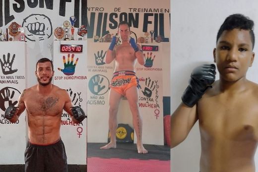 Émerson, Mantovani e Christyan. Lutadores aguardam convite para o SFT Profissional, que tem transmissão ao vivo da Rede Bandeirantes