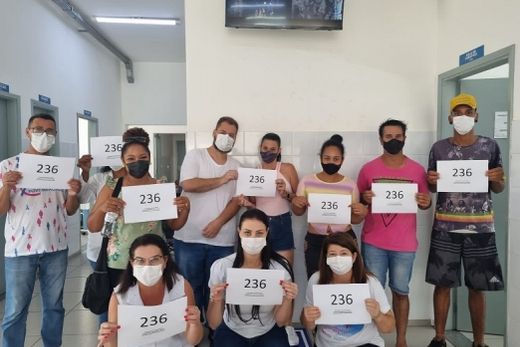 Homenagem. Profissionais da rede pública relembraram os 236 mortos pela doença no município