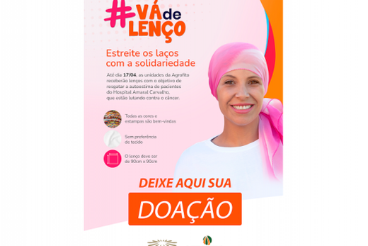 Agrofito arrecada lenços ao Hospital Amaral Carvalho