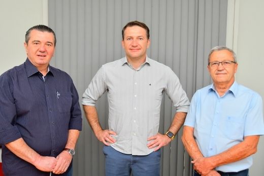 Walter Baldan Filho, Alex Antoniosi e Roberto Luiz Cadioli. Diretoria do Ciesp-Matão promove evento com Rafael Cervone Netto