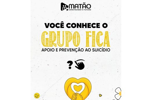 Grupo Fica surgiu em 2016 como uma das estratégias de promoção da saúde e prevenção do suicídio