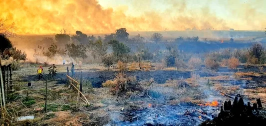 Cidade sofre com os incêndios — foto 1 de 3