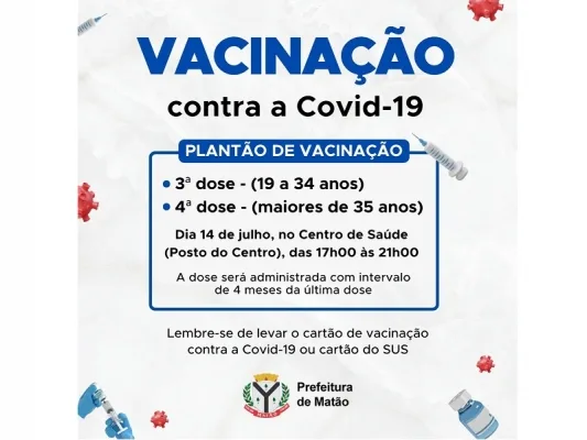 Posto do Centro realiza plantão de vacinação contra a covid — foto 1 de 1